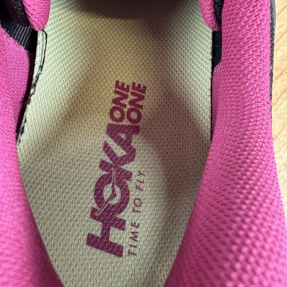 Hoka One One Bondi 7 Womens Size 10.5‎ Festival Fuchsia Lace Up Running Shoes